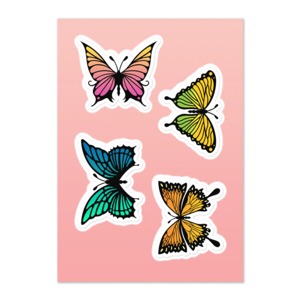 Boho Butterfly Sticker Sheet, Vibrant Vinyl Decals for Laptops & Water Bottles etc....