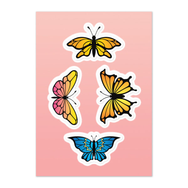Boho Butterfly Sticker Sheet, Vibrant Vinyl Decals for Laptops & Water Bottles etc….